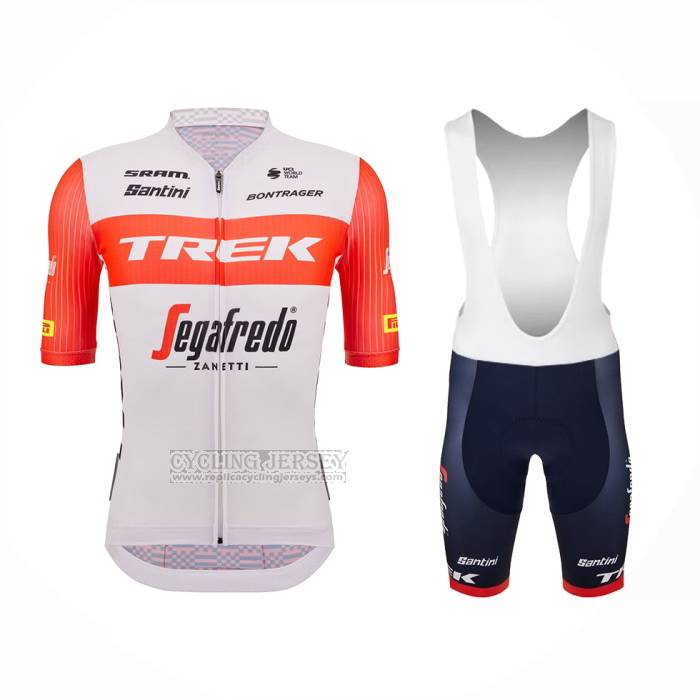 2023 Cycling Jersey Trek Segafredo Orange White Short Sleeve And Bib Short